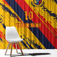 Custom Ecuador Football Window Curtain La Tricolor-100th Anniversary - Wonder Print Shop