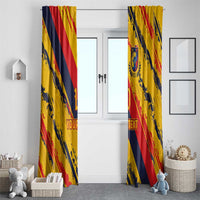 Custom Ecuador Football Window Curtain La Tricolor-100th Anniversary - Wonder Print Shop