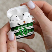 Custom Zimbabwe Rugby AirPods Case African Heritage Stripes Style - Wonder Print Shop