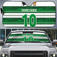 Custom Zimbabwe Rugby Auto Sun Shade African Heritage Stripes Style - Wonder Print Shop