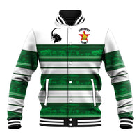 Custom Zimbabwe Rugby Baseball Jacket African Heritage Stripes Style - Wonder Print Shop