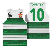 Custom Zimbabwe Rugby Basketball Jersey African Heritage Stripes Style - Wonder Print Shop