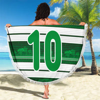 Custom Zimbabwe Rugby Beach Blanket African Heritage Stripes Style - Wonder Print Shop