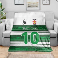 Custom Zimbabwe Rugby Blanket African Heritage Stripes Style - Wonder Print Shop