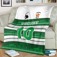 Custom Zimbabwe Rugby Blanket African Heritage Stripes Style - Wonder Print Shop