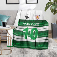 Custom Zimbabwe Rugby Blanket African Heritage Stripes Style - Wonder Print Shop