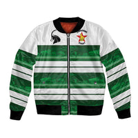 Custom Zimbabwe Rugby Bomber Jacket African Heritage Stripes Style - Wonder Print Shop