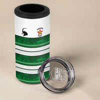 Custom Zimbabwe Rugby 4 in 1 Can Cooler Tumbler African Heritage Stripes Style - Wonder Print Shop