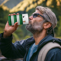 Custom Zimbabwe Rugby 4 in 1 Can Cooler Tumbler African Heritage Stripes Style - Wonder Print Shop