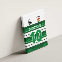 Custom Zimbabwe Rugby Canvas Wall Art African Heritage Stripes Style - Wonder Print Shop