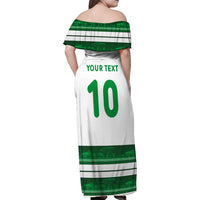 Custom Zimbabwe Rugby Family Matching Off Shoulder Maxi Dress and Hawaiian Shirt African Heritage Stripes Style - Wonder Print Shop