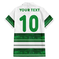 Custom Zimbabwe Rugby Family Matching Short Sleeve Bodycon Dress and Hawaiian Shirt African Heritage Stripes Style - Wonder Print Shop