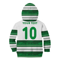 Custom Zimbabwe Rugby Kid Hoodie African Heritage Stripes Style - Wonder Print Shop