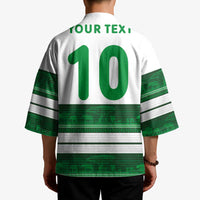 Custom Zimbabwe Rugby Kimono African Heritage Stripes Style - Wonder Print Shop