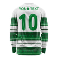 Custom Zimbabwe Rugby Long Sleeve Shirt African Heritage Stripes Style - Wonder Print Shop