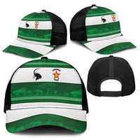 Zimbabwe Rugby Mesh Trucker Cap African Heritage Stripes Style - Wonder Print Shop