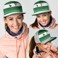 Zimbabwe Rugby Mesh Trucker Cap African Heritage Stripes Style - Wonder Print Shop
