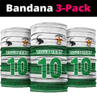 Custom Zimbabwe Rugby Neck Gaiter African Heritage Stripes Style - Wonder Print Shop