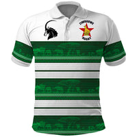 Custom Zimbabwe Rugby Polo Shirt African Heritage Stripes Style - Wonder Print Shop