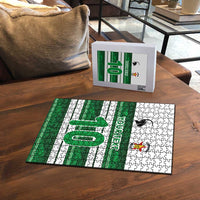 Custom Zimbabwe Rugby Puzzle African Heritage Stripes Style - Wonder Print Shop