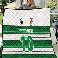 Custom Zimbabwe Rugby Quilt African Heritage Stripes Style - Wonder Print Shop