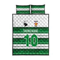 Custom Zimbabwe Rugby Quilt Bed Set African Heritage Stripes Style - Wonder Print Shop