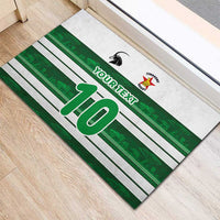 Custom Zimbabwe Rugby Rubber Doormat African Heritage Stripes Style - Wonder Print Shop