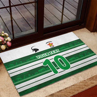Custom Zimbabwe Rugby Rubber Doormat African Heritage Stripes Style - Wonder Print Shop