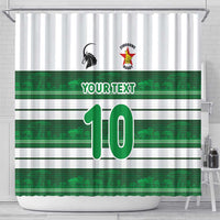 Custom Zimbabwe Rugby Shower Curtain African Heritage Stripes Style - Wonder Print Shop