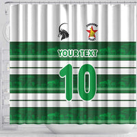 Custom Zimbabwe Rugby Shower Curtain African Heritage Stripes Style - Wonder Print Shop