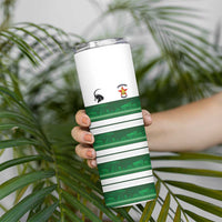 Custom Zimbabwe Rugby Skinny Tumbler African Heritage Stripes Style - Wonder Print Shop