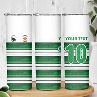 Custom Zimbabwe Rugby Skinny Tumbler African Heritage Stripes Style - Wonder Print Shop
