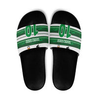 Custom Zimbabwe Rugby Slide Sandals African Heritage Stripes Style - Wonder Print Shop