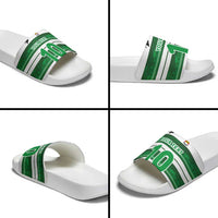 Custom Zimbabwe Rugby Slide Sandals African Heritage Stripes Style - Wonder Print Shop