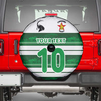 Custom Zimbabwe Rugby Spare Tire Cover African Heritage Stripes Style - Wonder Print Shop
