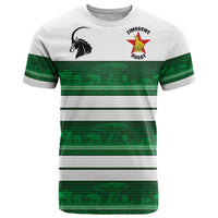 Custom Zimbabwe Rugby T Shirt African Heritage Stripes Style - Wonder Print Shop