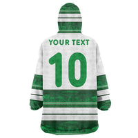 Custom Zimbabwe Rugby Wearable Blanket Hoodie African Heritage Stripes Style - Wonder Print Shop