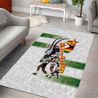 Zimbabwe Rugby The Champions 2025 Area Rug Warriors Sable Antelope - Wonder Print Shop