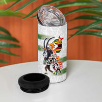 Zimbabwe Rugby The Champions 2025 4 in 1 Can Cooler Tumbler Warriors Sable Antelope - Wonder Print Shop