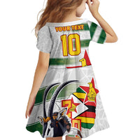 Custom Zimbabwe Rugby The Champions 2025 Family Matching Long Sleeve Bodycon Dress and Hawaiian Shirt Warriors Sable Antelope - Wonder Print Shop