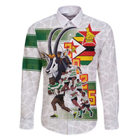 Custom Zimbabwe Rugby The Champions 2025 Family Matching Off The Shoulder Long Sleeve Dress and Hawaiian Shirt Warriors Sable Antelope - Wonder Print Shop