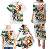 Custom Zimbabwe Rugby The Champions 2025 Family Matching Puletasi and Hawaiian Shirt Warriors Sable Antelope - Wonder Print Shop