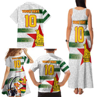 Custom Zimbabwe Rugby The Champions 2025 Family Matching Tank Maxi Dress and Hawaiian Shirt Warriors Sable Antelope - Wonder Print Shop