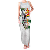 Custom Zimbabwe Rugby The Champions 2025 Family Matching Tank Maxi Dress and Hawaiian Shirt Warriors Sable Antelope - Wonder Print Shop