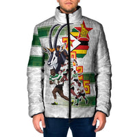 Custom Zimbabwe Rugby The Champions 2025 Padded Jacket Warriors Sable Antelope - Wonder Print Shop
