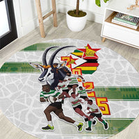 Zimbabwe Rugby The Champions 2025 Round Carpet Warriors Sable Antelope - Wonder Print Shop