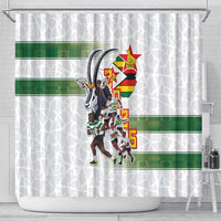 Zimbabwe Rugby The Champions 2025 Shower Curtain Warriors Sable Antelope - Wonder Print Shop
