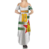 Custom Zimbabwe Rugby The Champions 2025 Summer Maxi Dress Warriors Sable Antelope - Wonder Print Shop