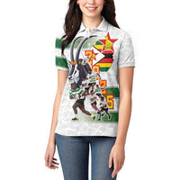Custom Zimbabwe Rugby The Champions 2025 Women Polo Shirt Warriors Sable Antelope - Wonder Print Shop