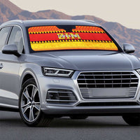 Zimbabwe Cricket Auto Sun Shade African Heritage Stripes Style - Wonder Print Shop